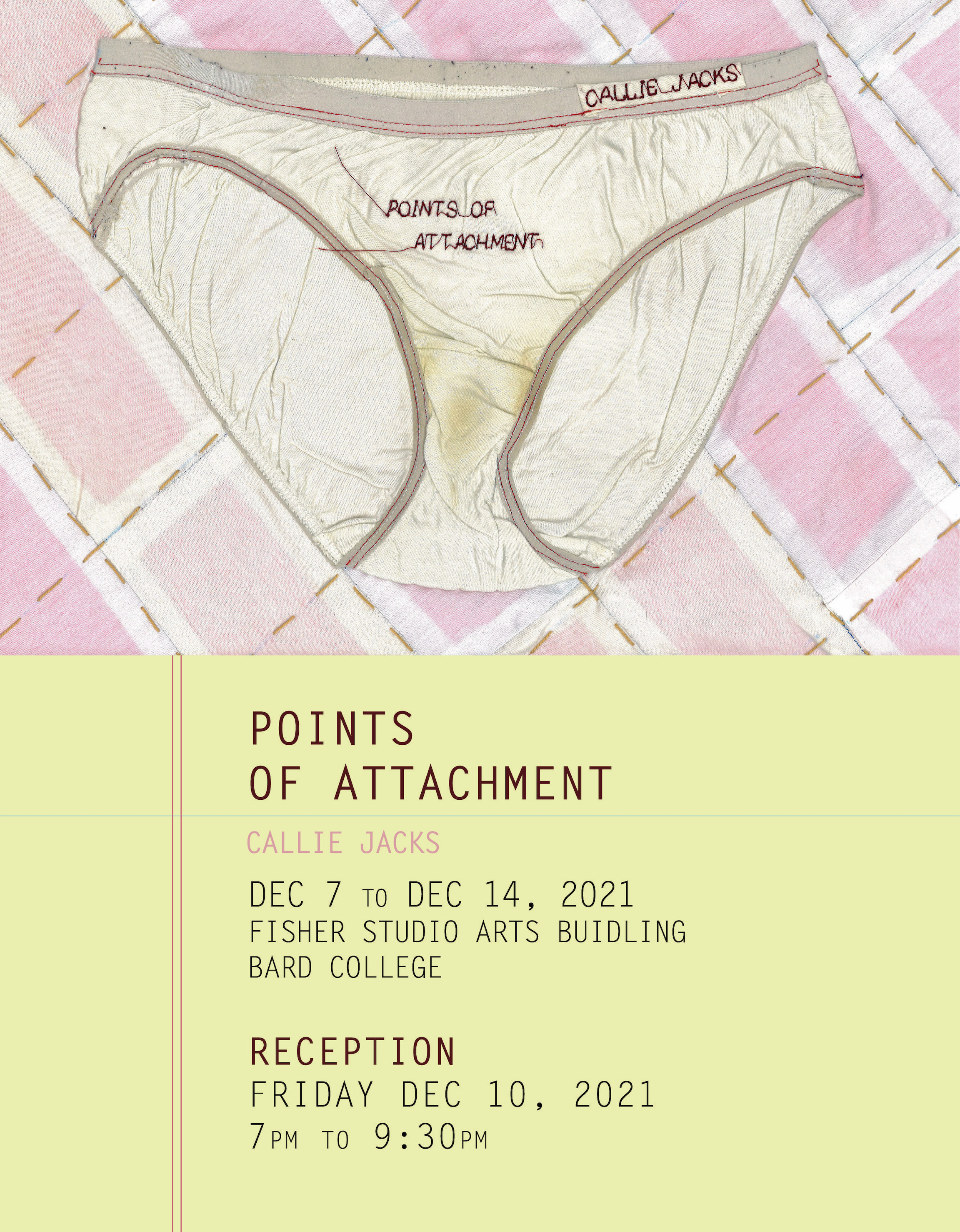 Points of Attachment:&nbsp;A Senior Project in Studio Arts by Callie Jacks