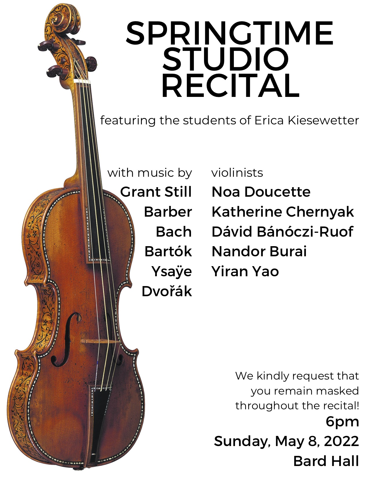 Erica Kiesewetter Violin Studio Recital