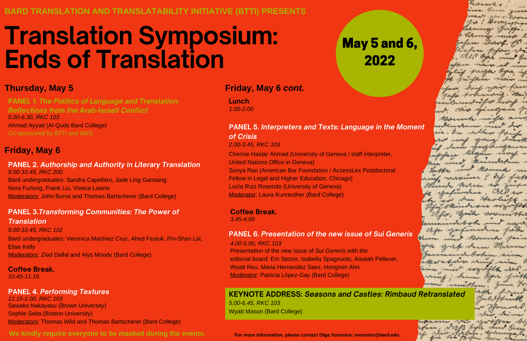 BTTI&nbsp;Translation Symposium:&nbsp;Ends of Translation