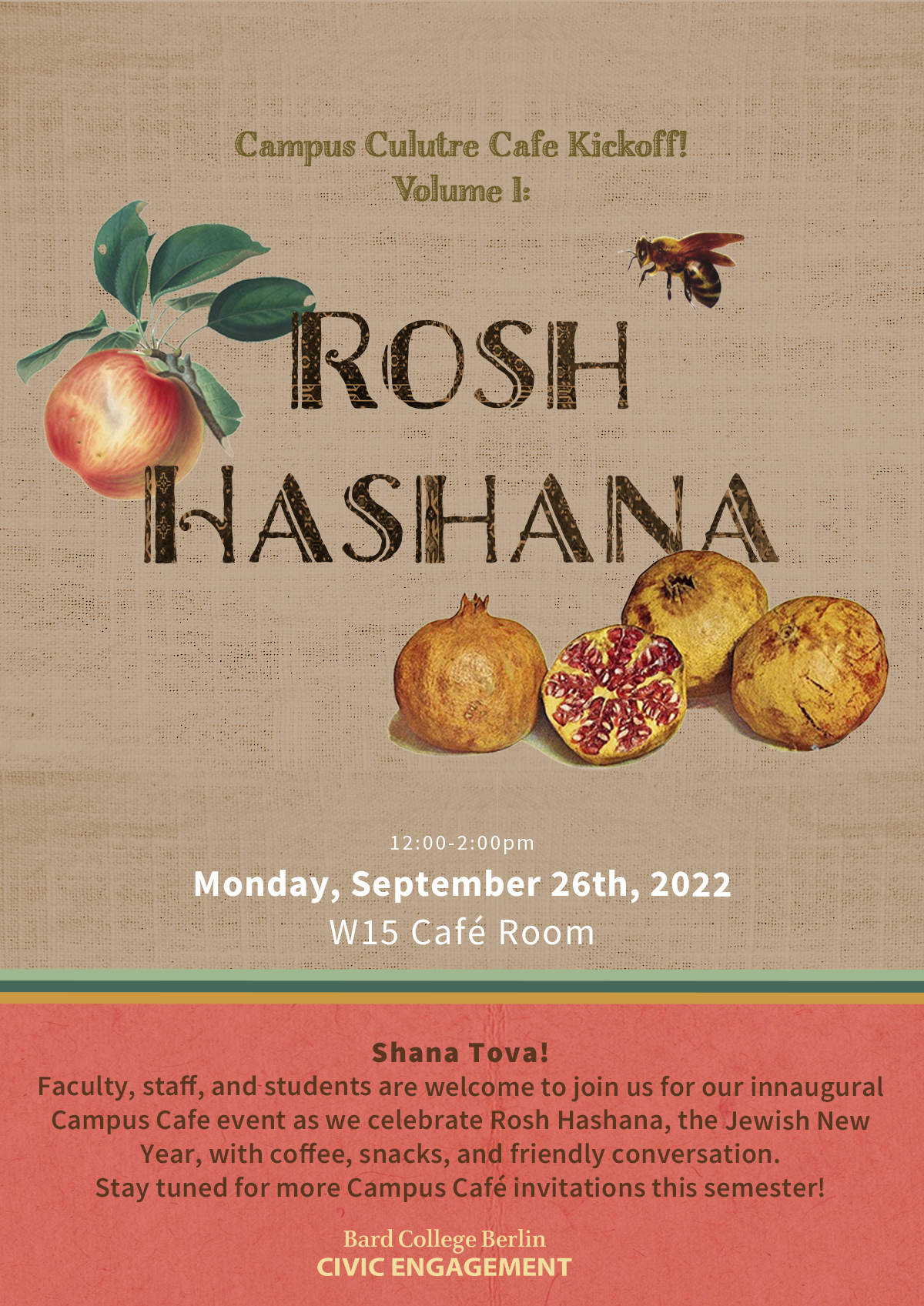 Campus Caf&eacute; Kick Off! Vol 1: Rosh Hashanah
