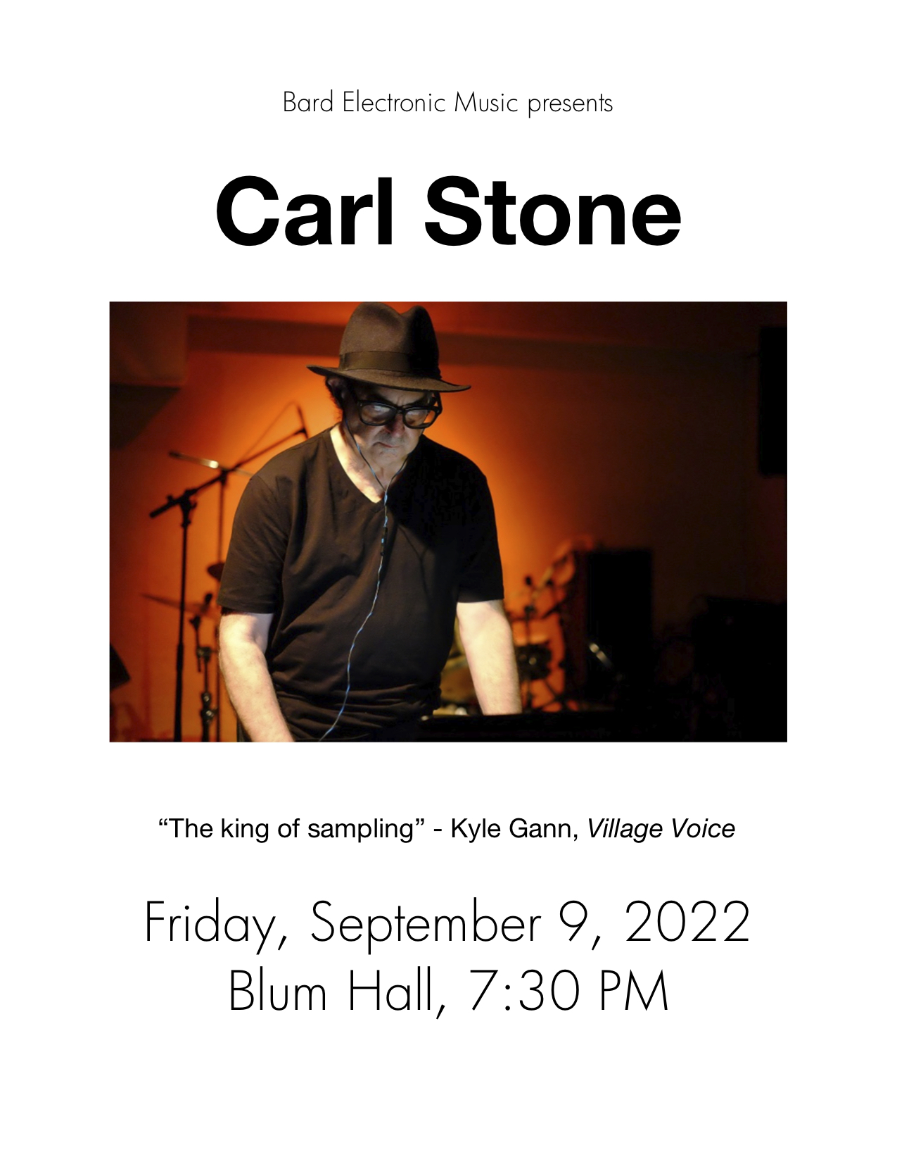 Bard Electronic Music Visiting Artist Concert:&nbsp;Carl Stone