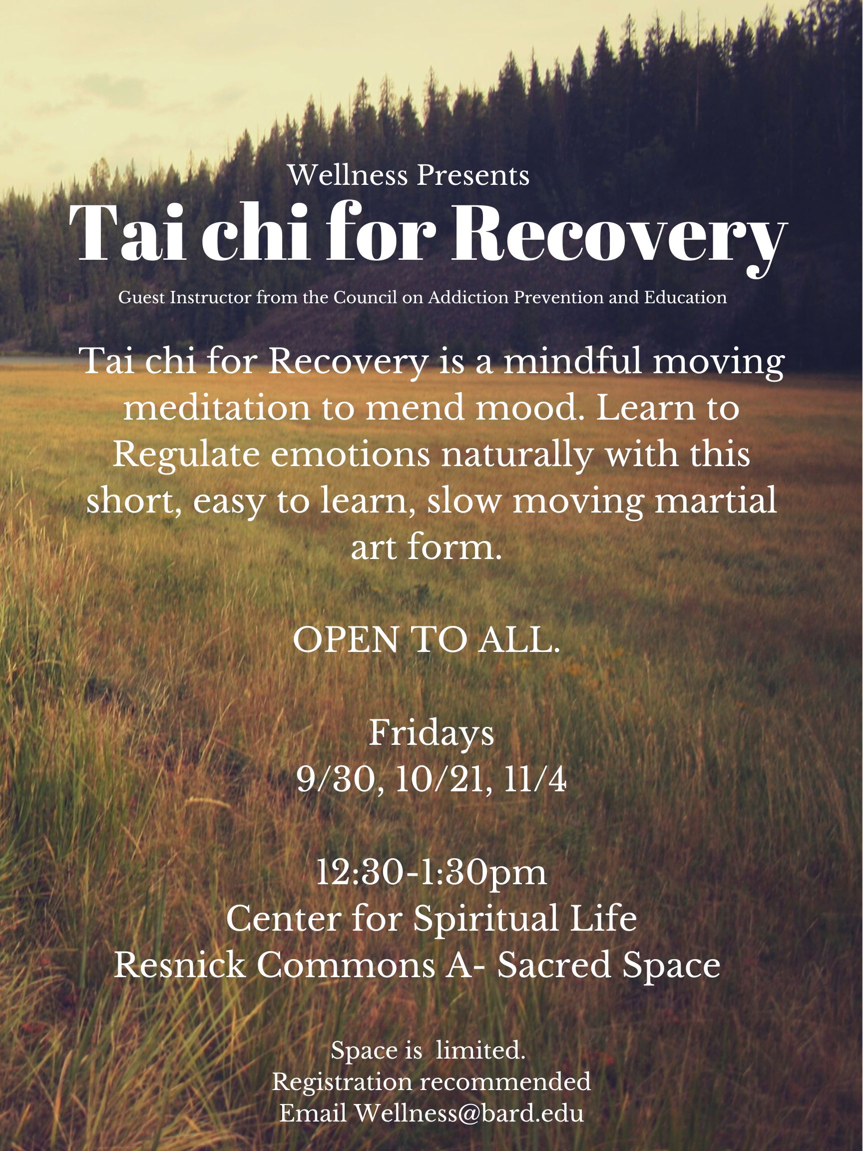 Tai chi for Recovery