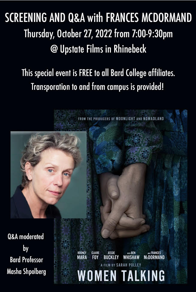 Women Talking - screening and Q&amp;A with Frances McDormand