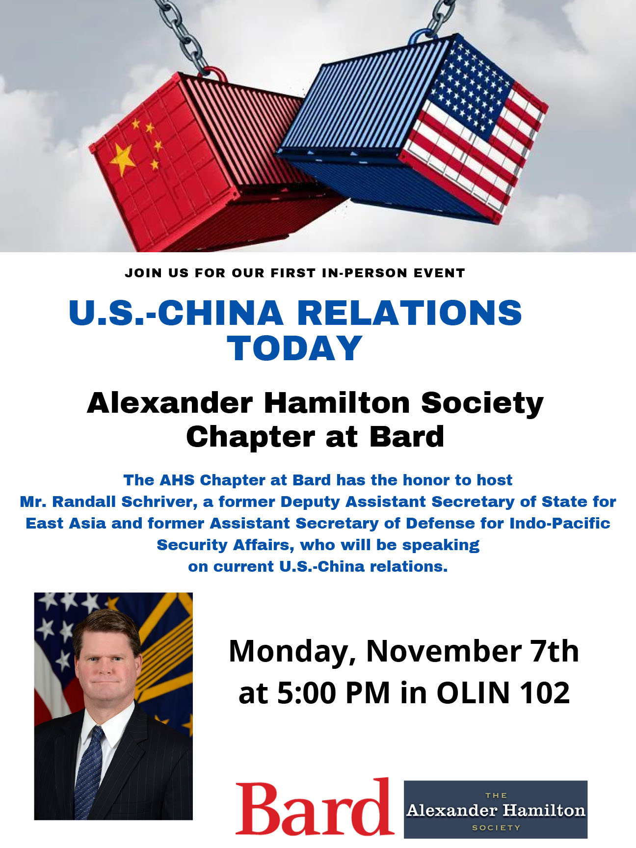 A Discussion of U.S.&ndash;China Affairs with&nbsp;Randall Schriver