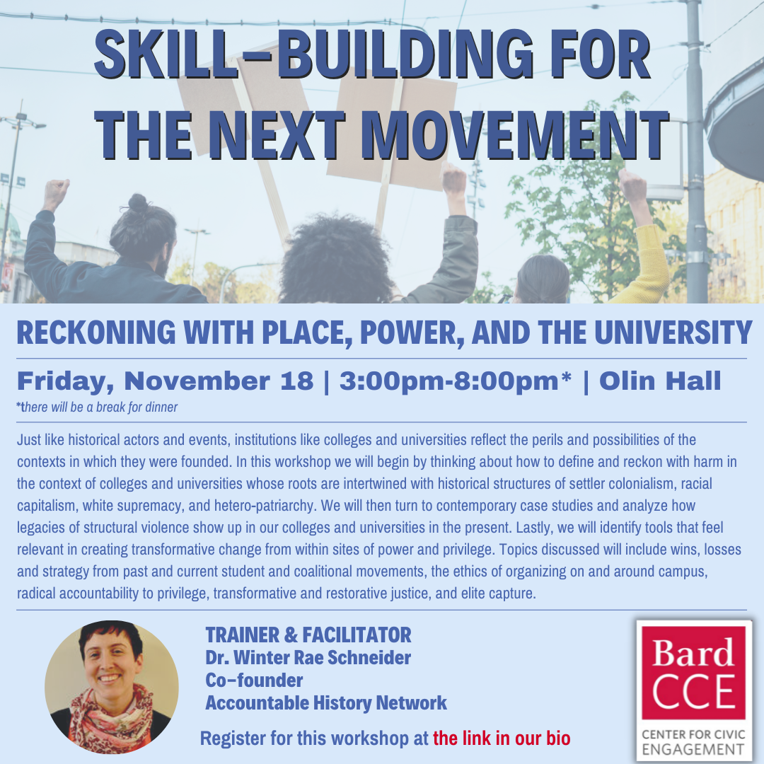 Skill-Building for the Next Movement: Reckoning with Place, Power, and the University