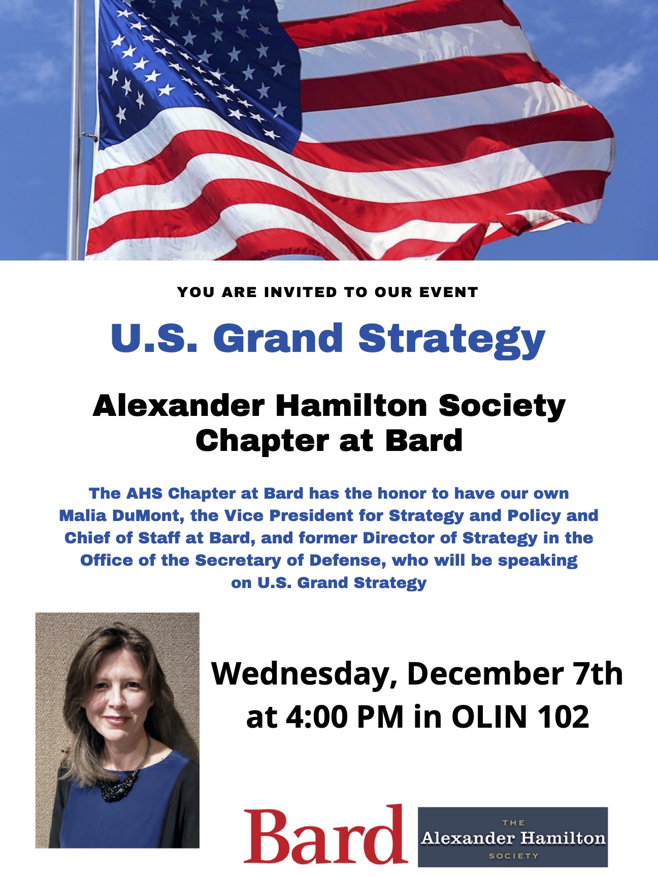 A Discussion on US Grand Strategy with Malia DuMont&nbsp;&rsquo;95