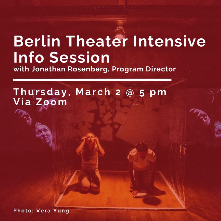 Berlin Theater Intensive Virtual Info Session with Yale