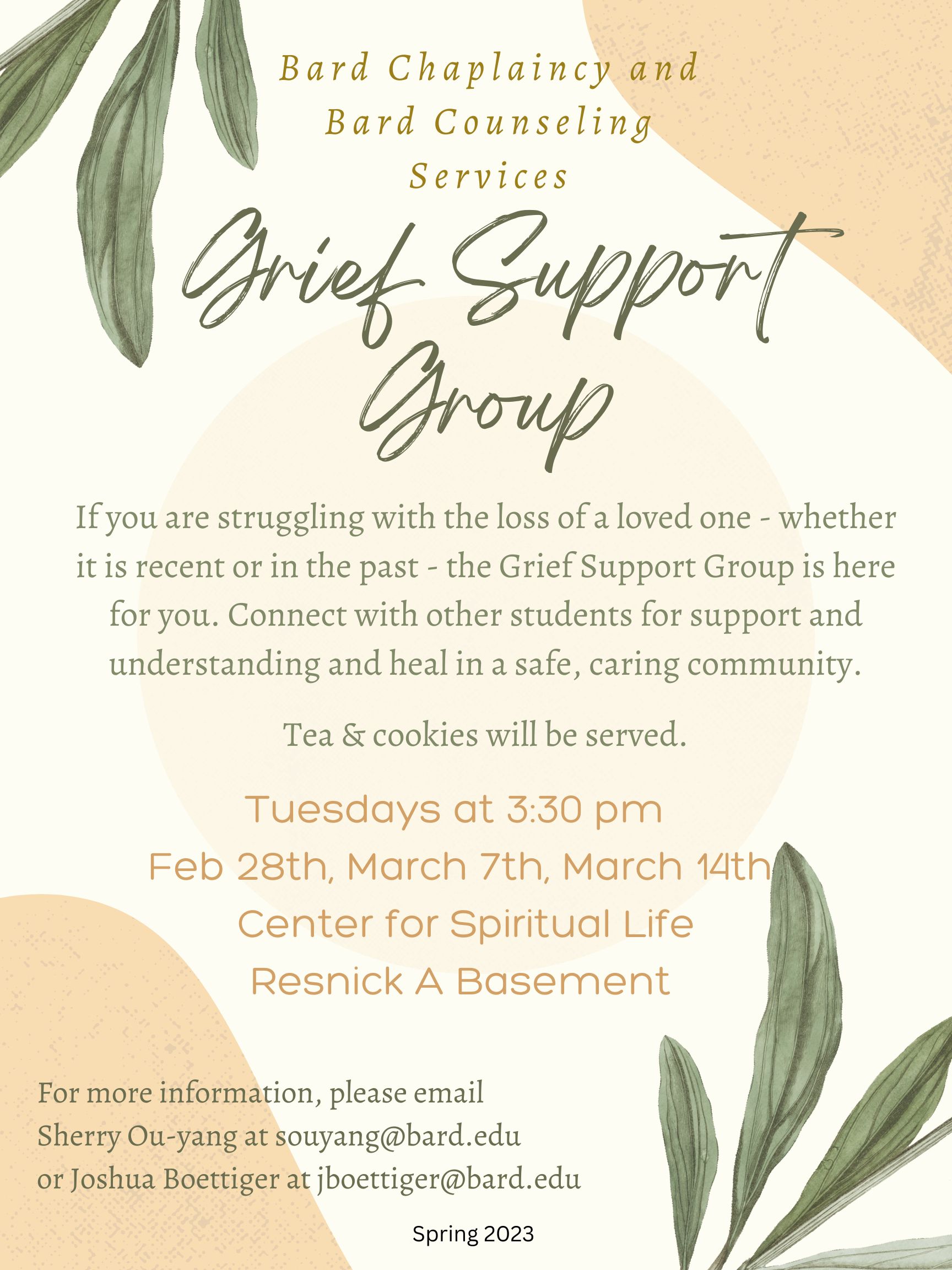 Grief Support Group ~ Spring 2023