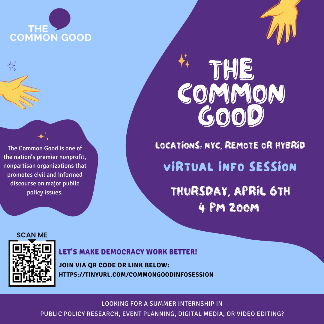 The Common Good - Virtual Info Session
