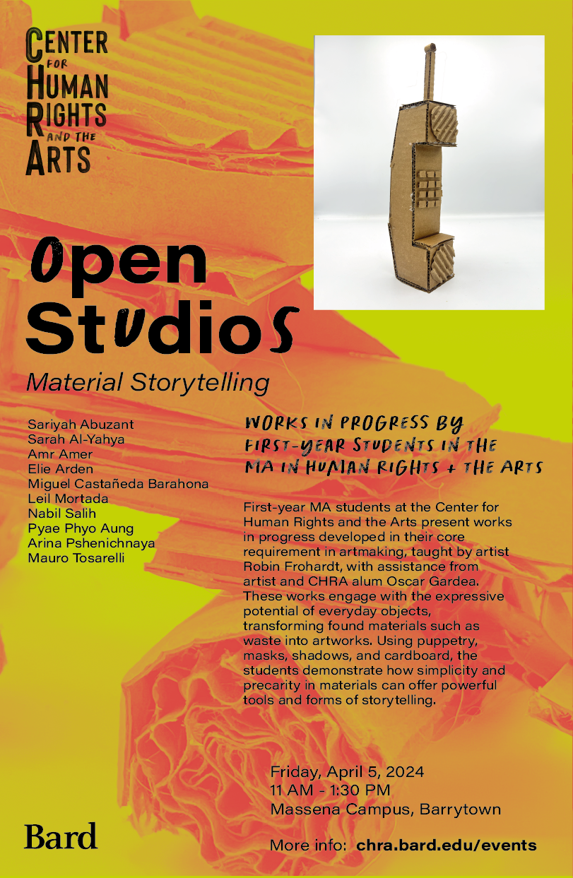 Open Studios by First-Year Students in the MA in Human Rights and the Arts
