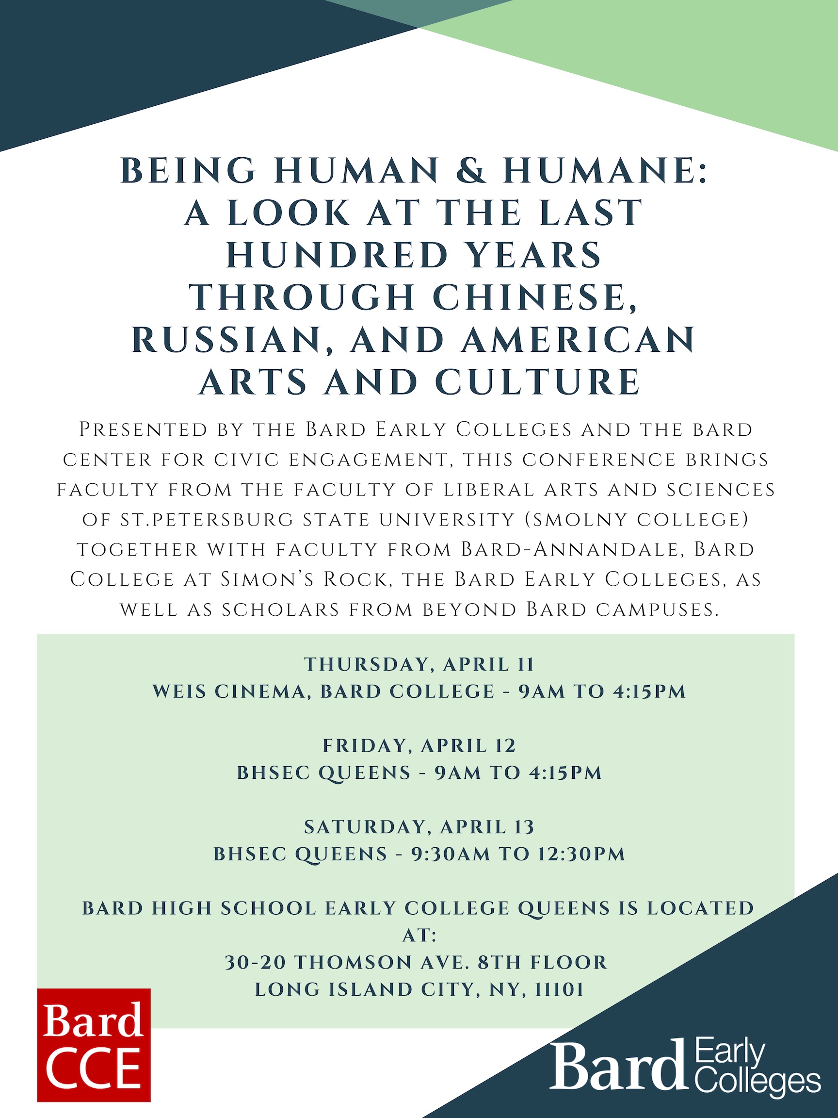 Being Human &amp; Humane: A Look at the Last Hundred Years Through Chinese, Russian, and American Arts and Culture