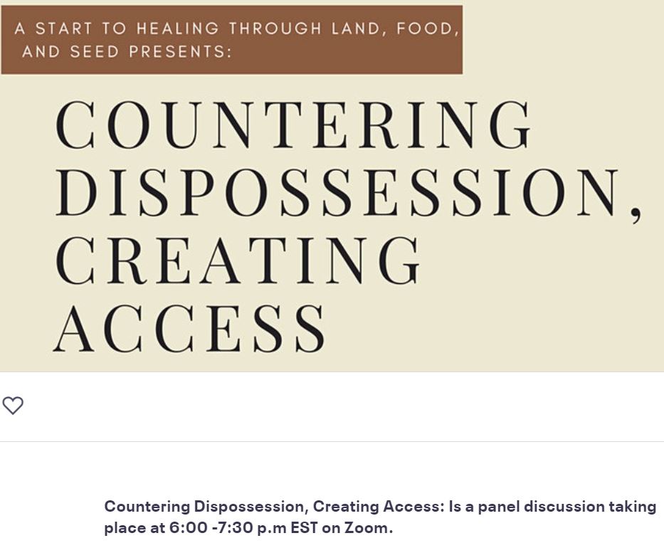 Countering Dispossession, Creating Access: A&nbsp;Panel Discussion with NY Black-led Land and Food Sovereignty Organizers