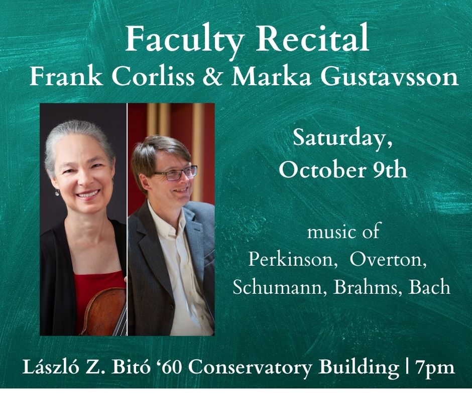 Faculty Recital: Marka Gustavsson, viola, and Frank Corliss, piano