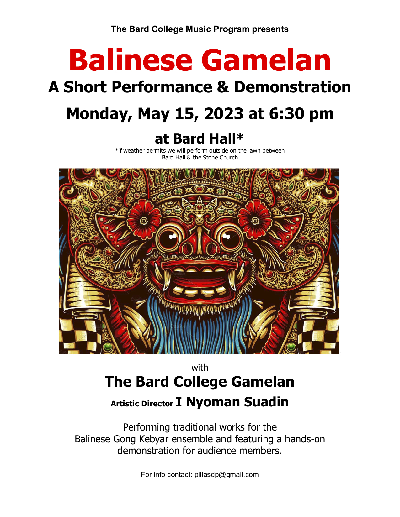 Bard Gamelan Spring Concert