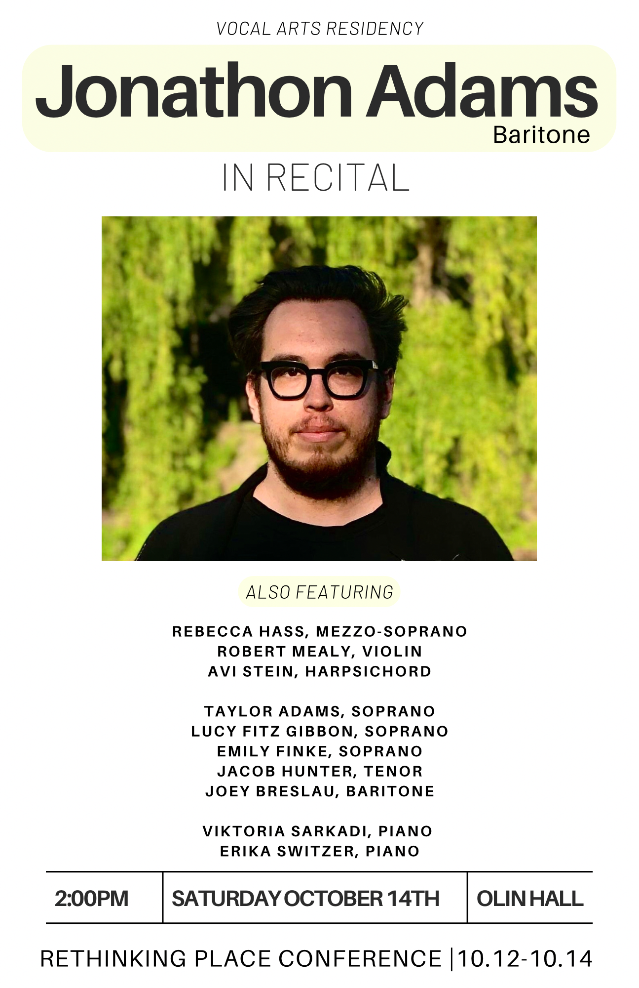 In Recital: Jonathon Adams, baritone