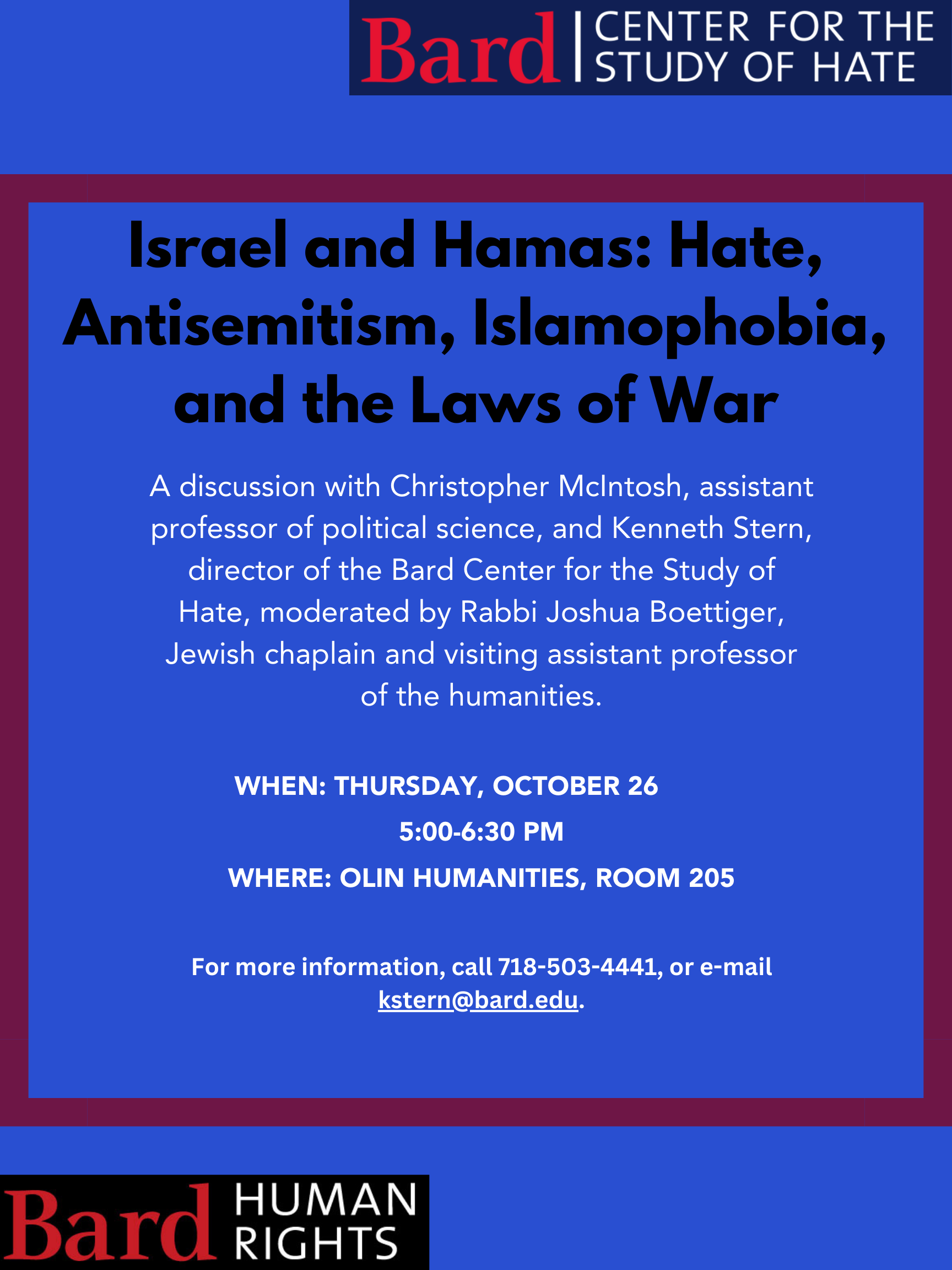 Israel and Hamas: Hate, Antisemitism, Islamophobia, and the Laws of War