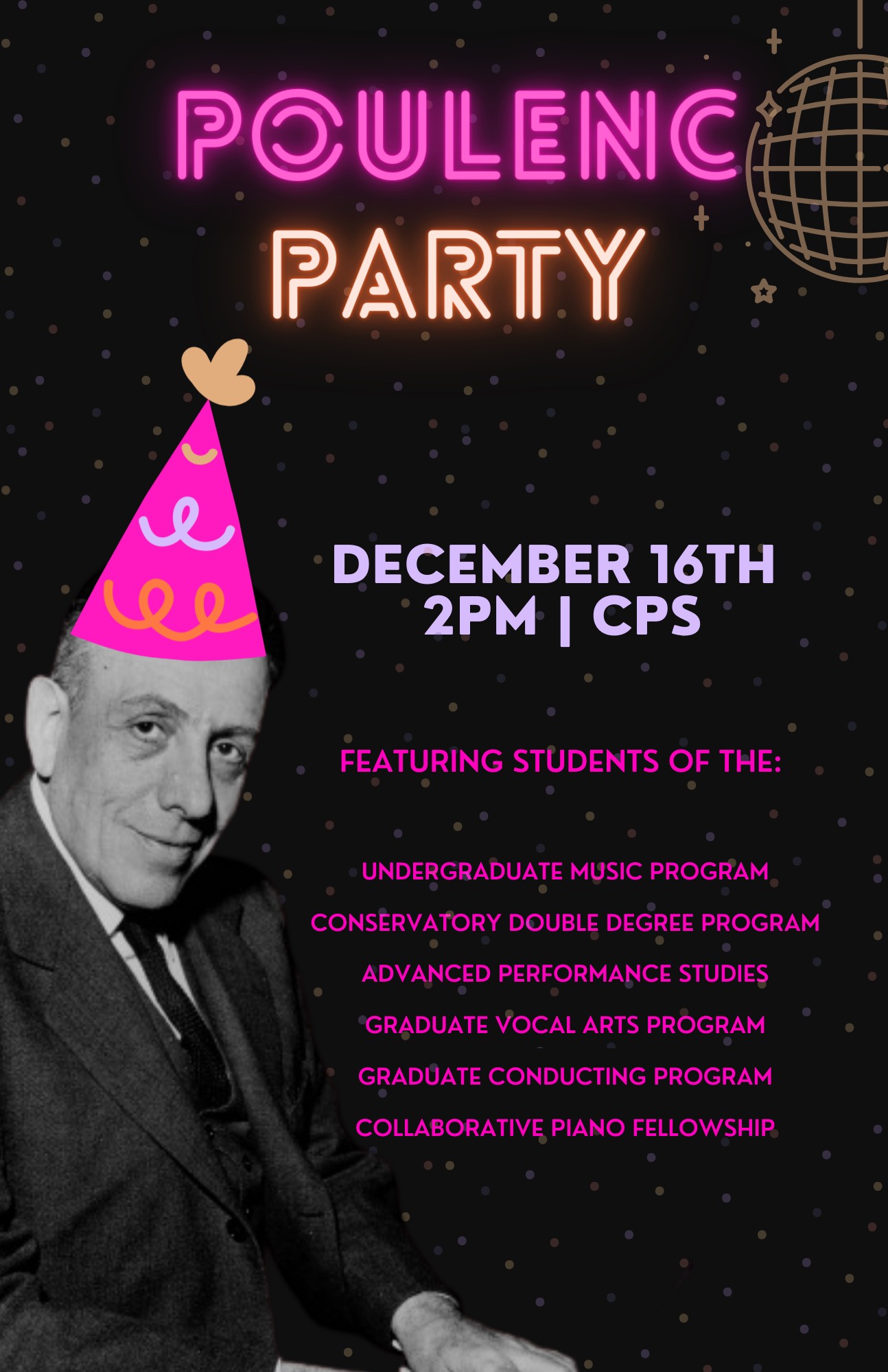 POSTPONED: Poulenc Party, Celebrating the Songs of Francis Poulenc