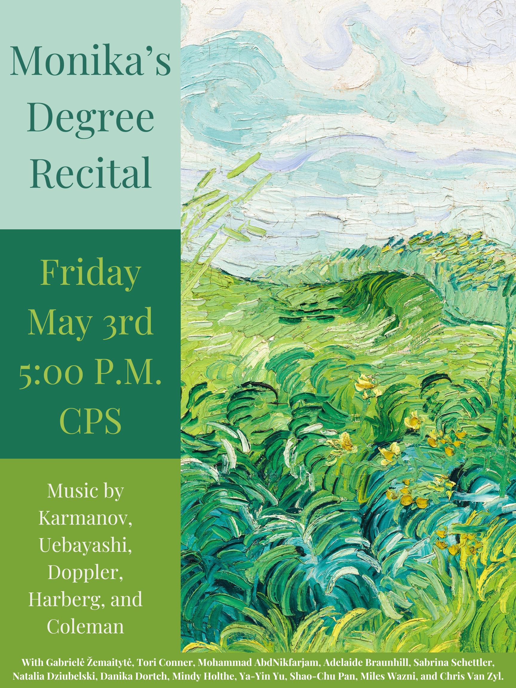 Degree Recital: Monika Dziubelski, flute