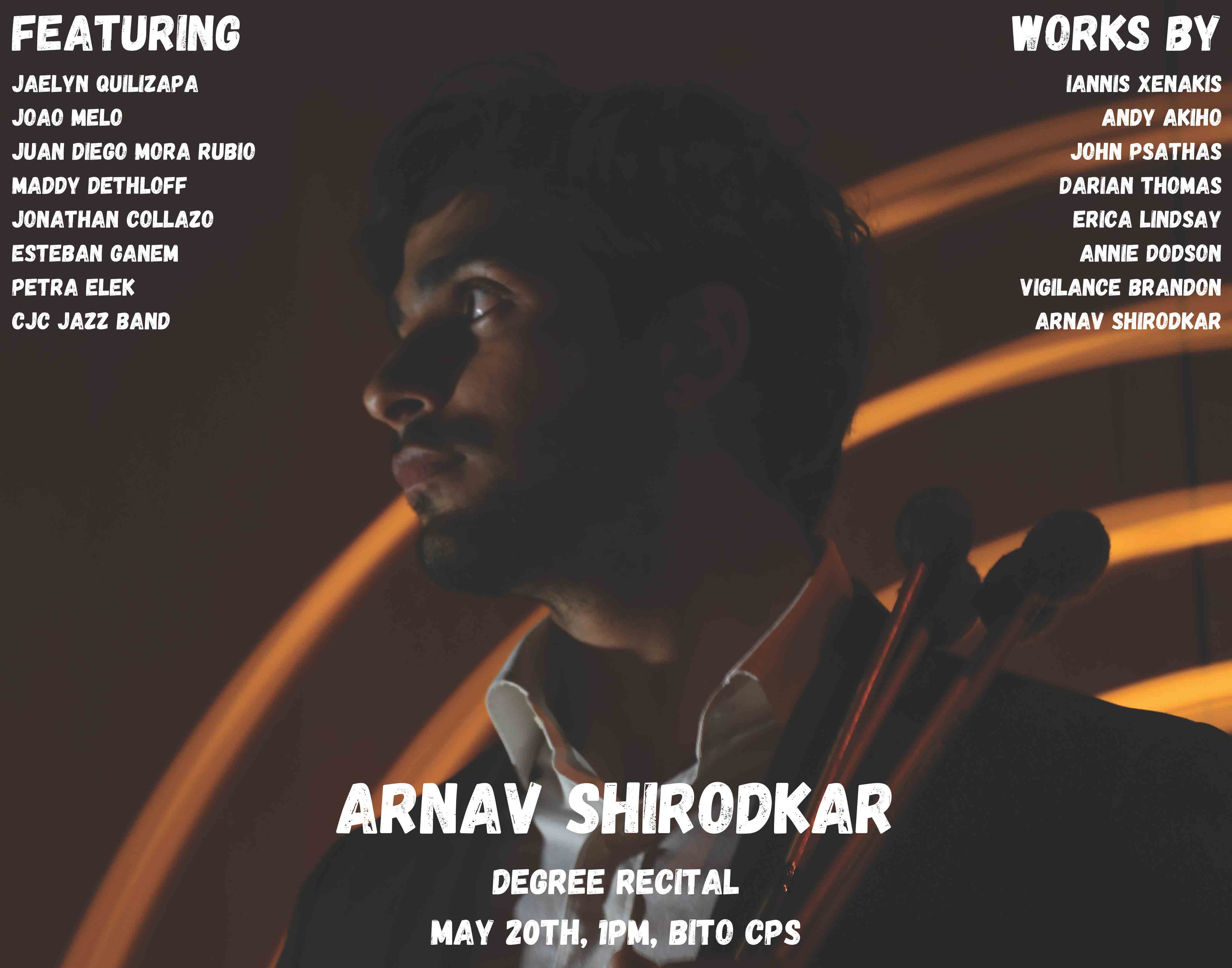 Degree Recital: Arnav Shirodkhar, percussion