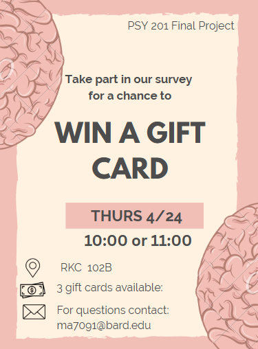 PSY 201 Experiment&nbsp;