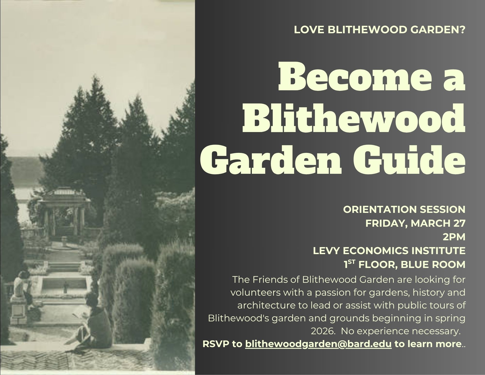 Become a Blithewood Garden Guide