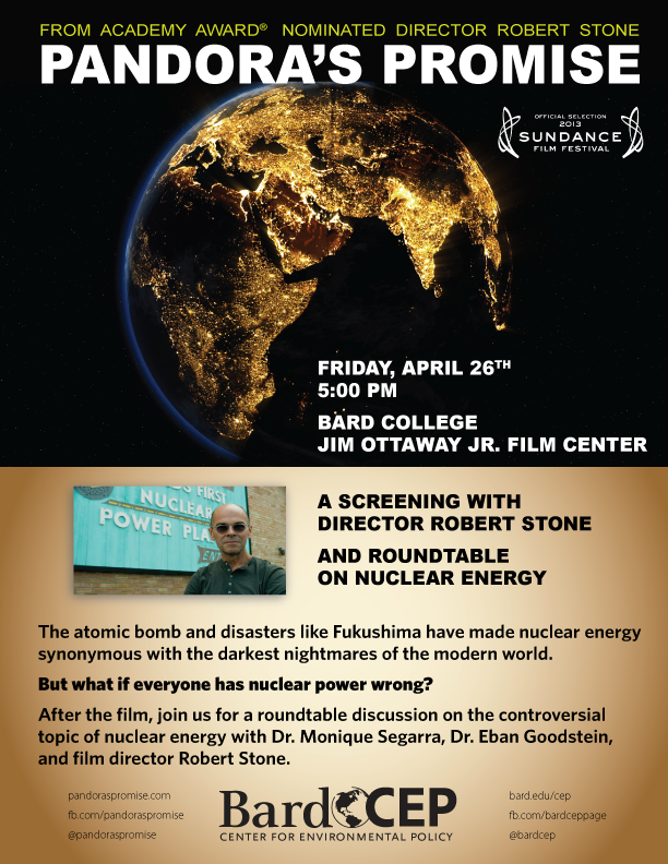 A Special Screening of Pandora's Promise with Oscar-Nominated Filmmaker Robert Stone