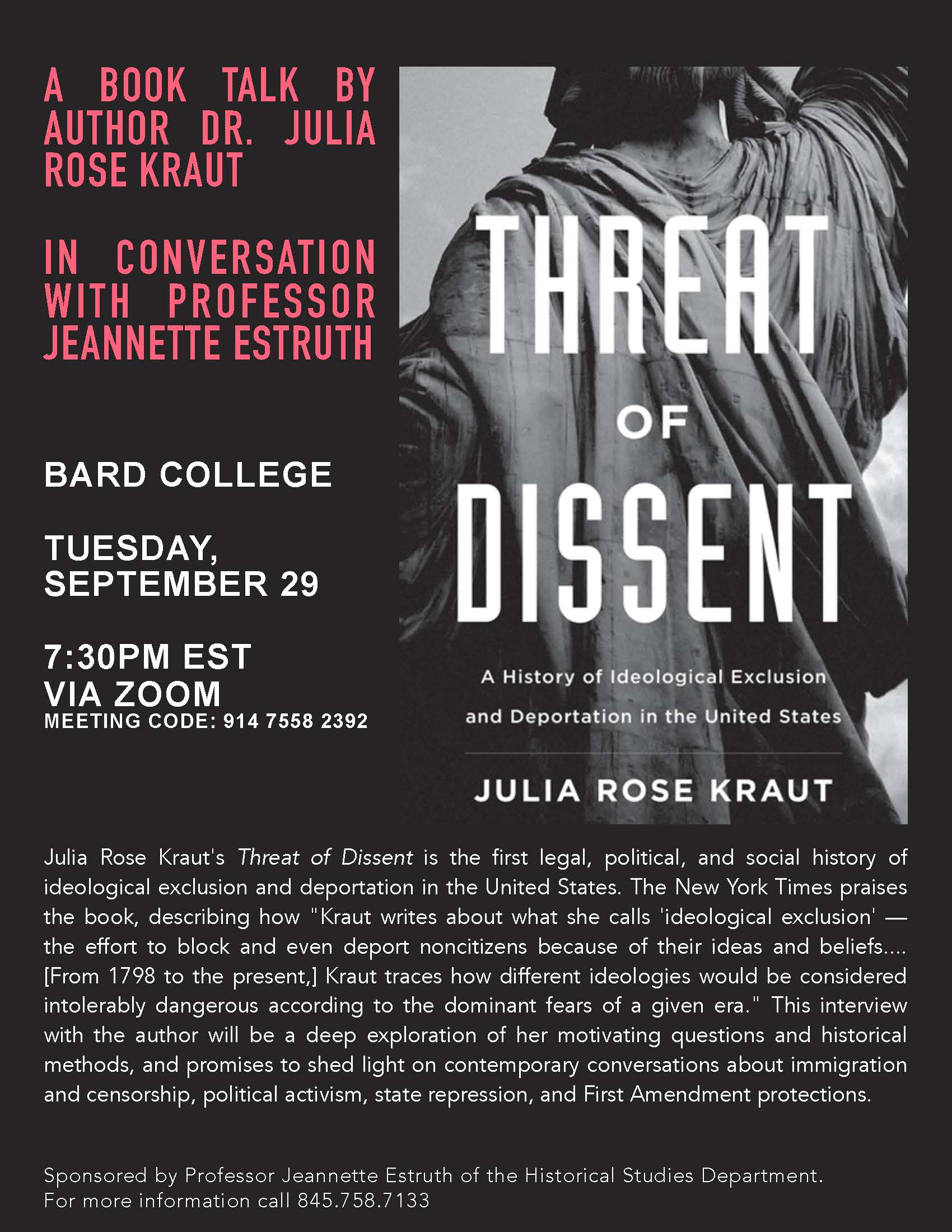 Threat of Dissent: A History of Ideological Exclusion and Deportation in the United States