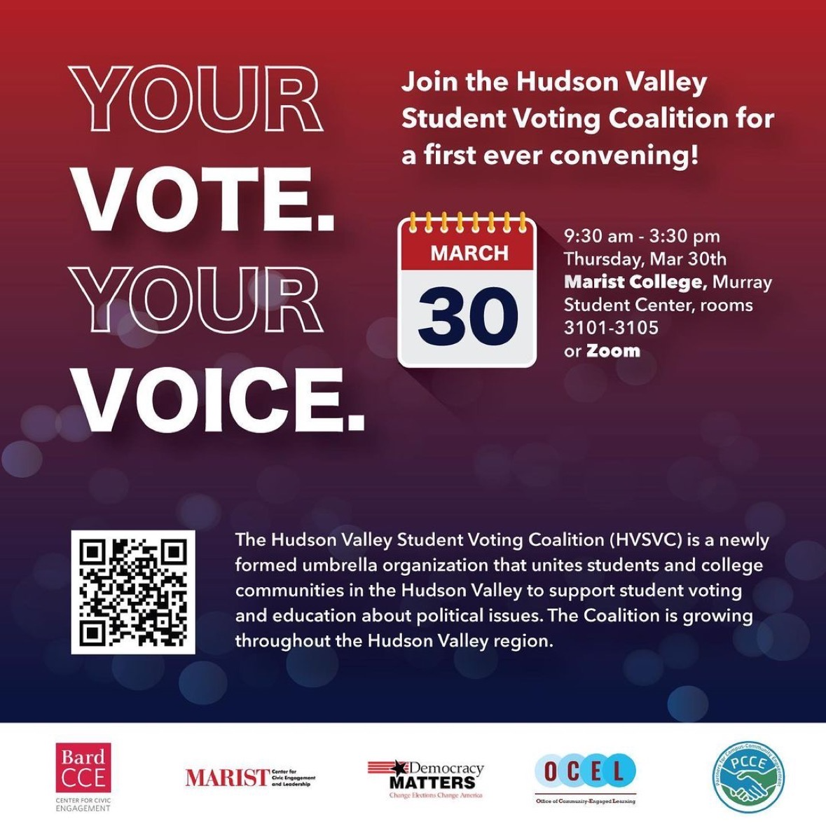 Hudson Valley Student Voting Coalition Spring Convening&nbsp;