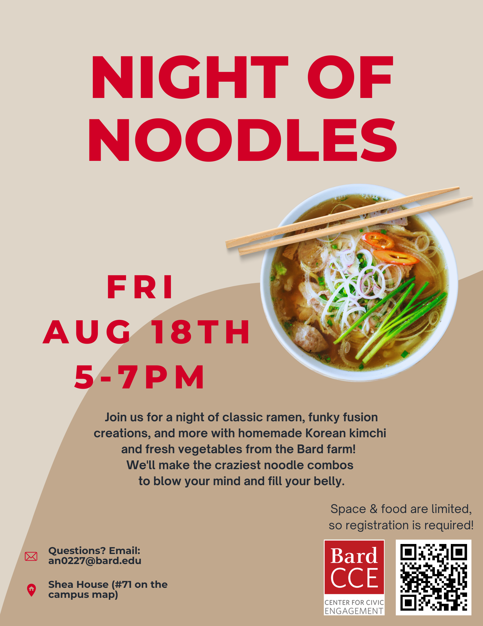 Civic Engagement Noodle Night