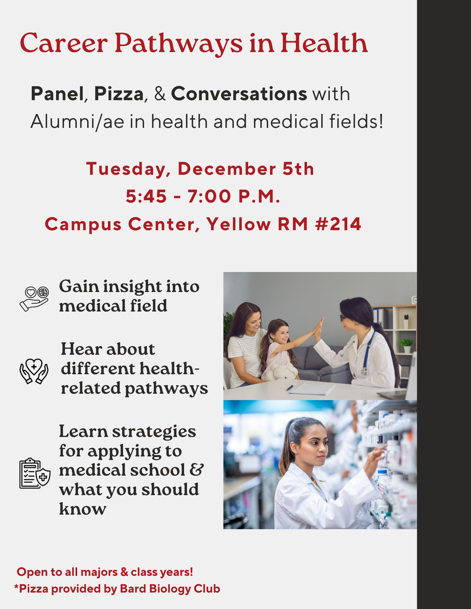 Career Pathways in Medicine - Panel &amp; Alumni/ae Conversations