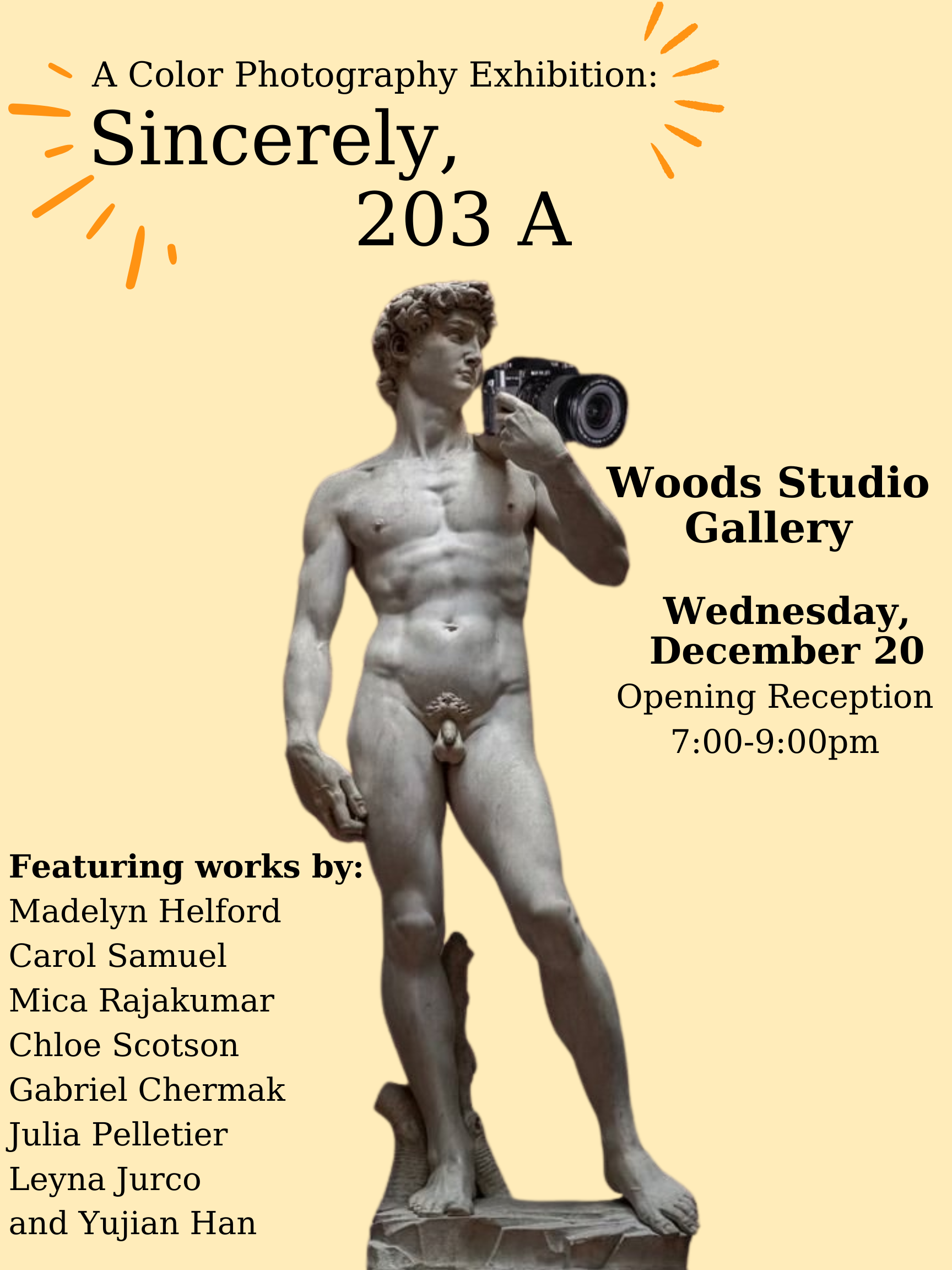 Sincerely, 203A: A Photography Exhibition