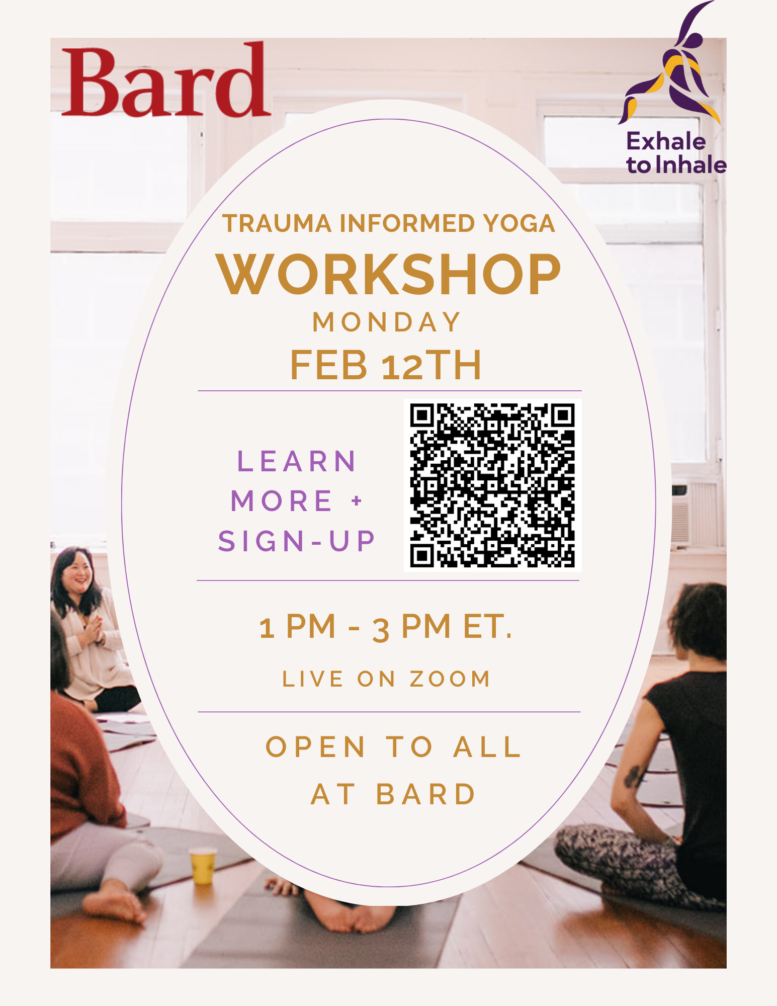 Exhale to Inhale&rsquo;s&nbsp;Trauma-Informed&nbsp;Yoga Workshop at Bard&nbsp;
