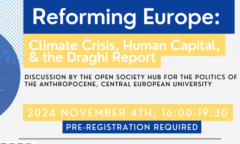 OHPA Discussion on "Reforming Europe: Climate Crisis, Human Capital, and the Draghi Report"