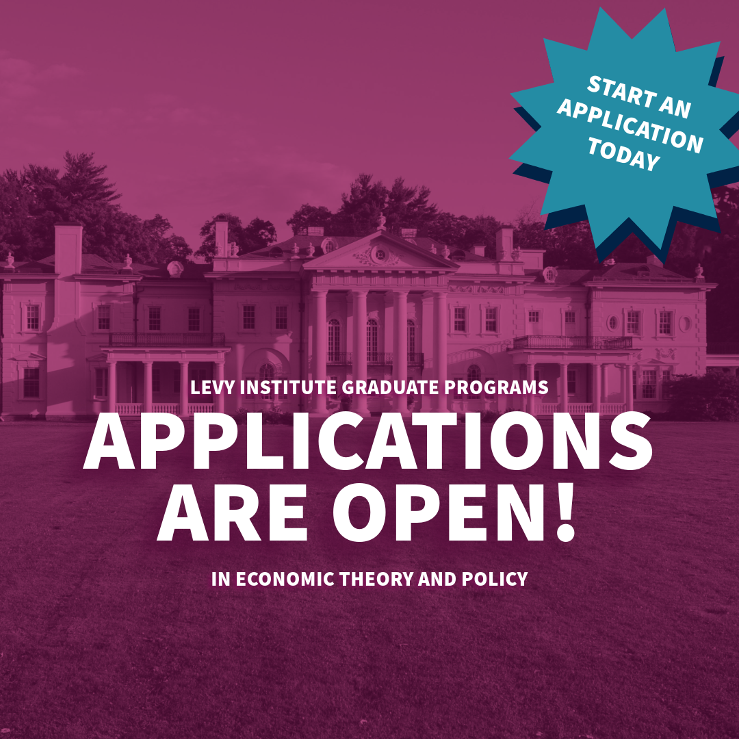 April 15th Application Deadline | Levy Graduate Programs in Economic Theory and Policy