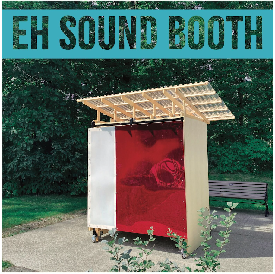 A photo of the EH sound booth on Bard's campus.; Experimental Humanities Sound Booth at Stevenson Library&nbsp;