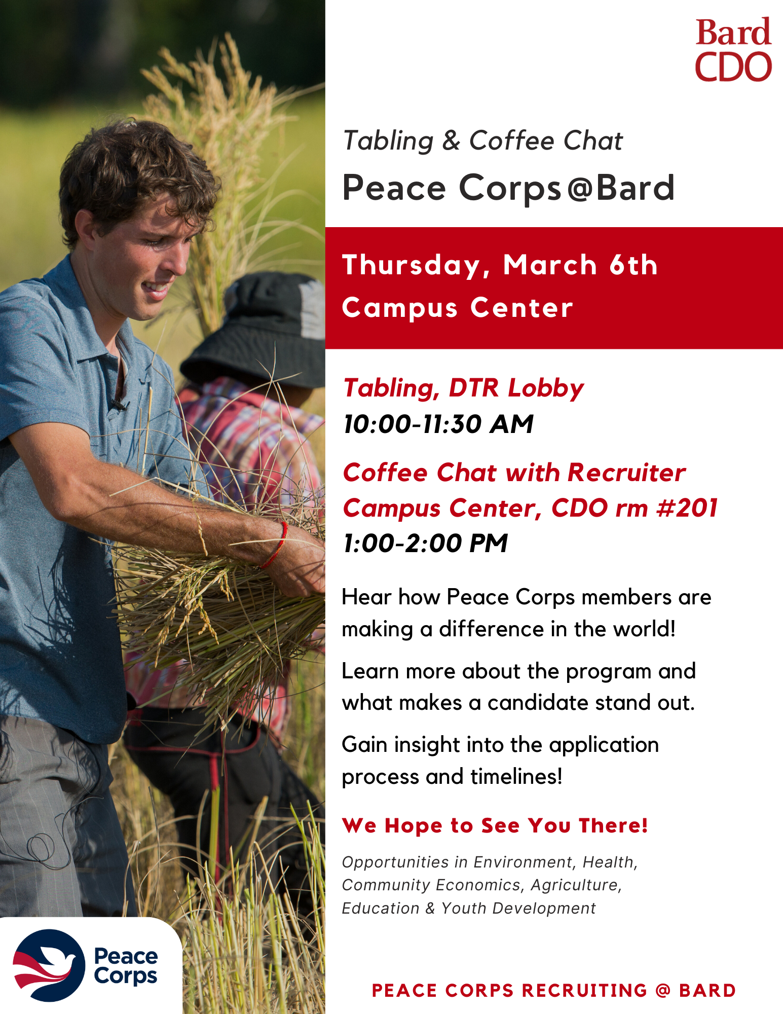 Peace Corps Recruiting Table