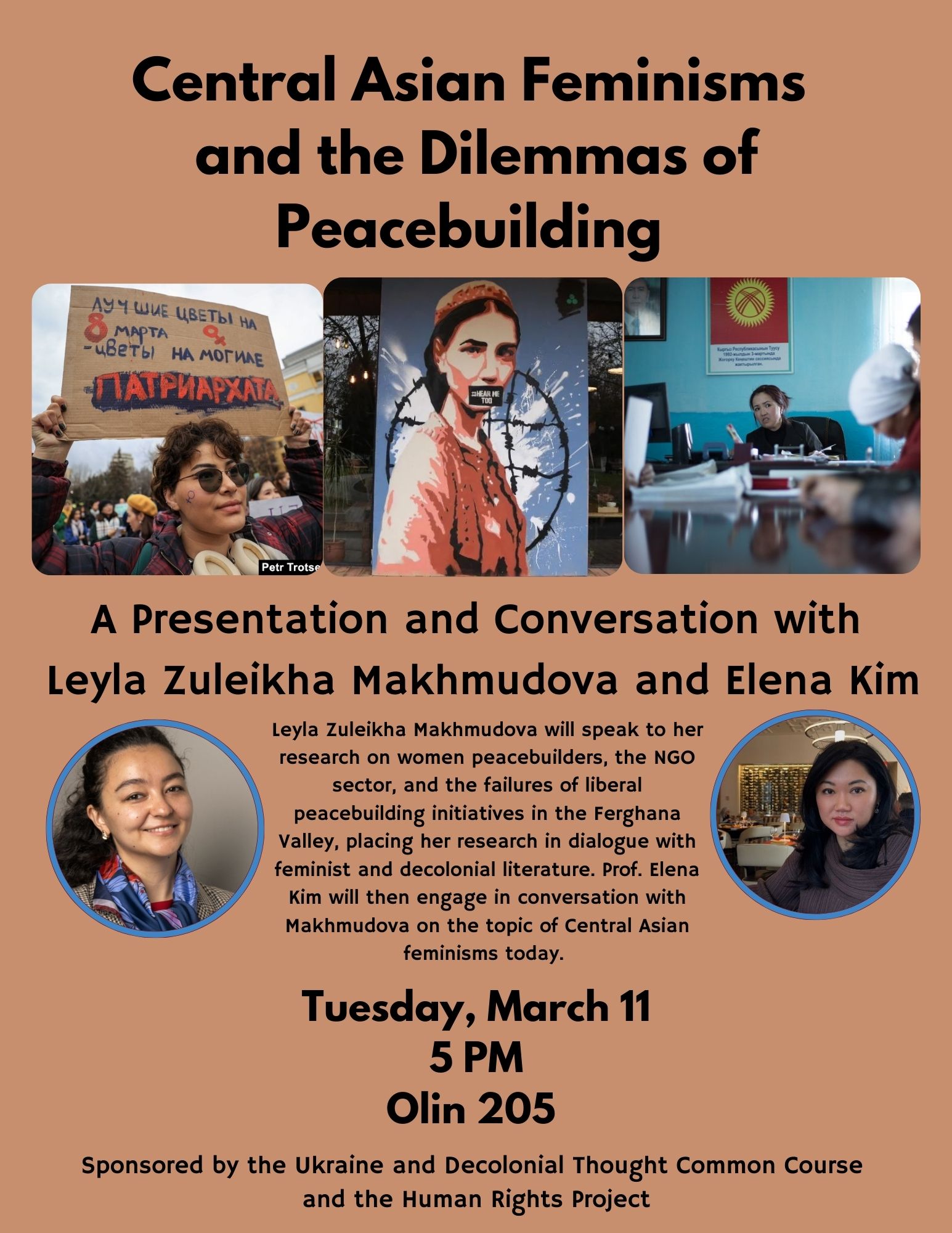 Central Asian Feminisms and the Dilemmas of Peacebuilding: A Presentation and Conversation with Leyla Zuleikha Makhmudova and Elena Kim