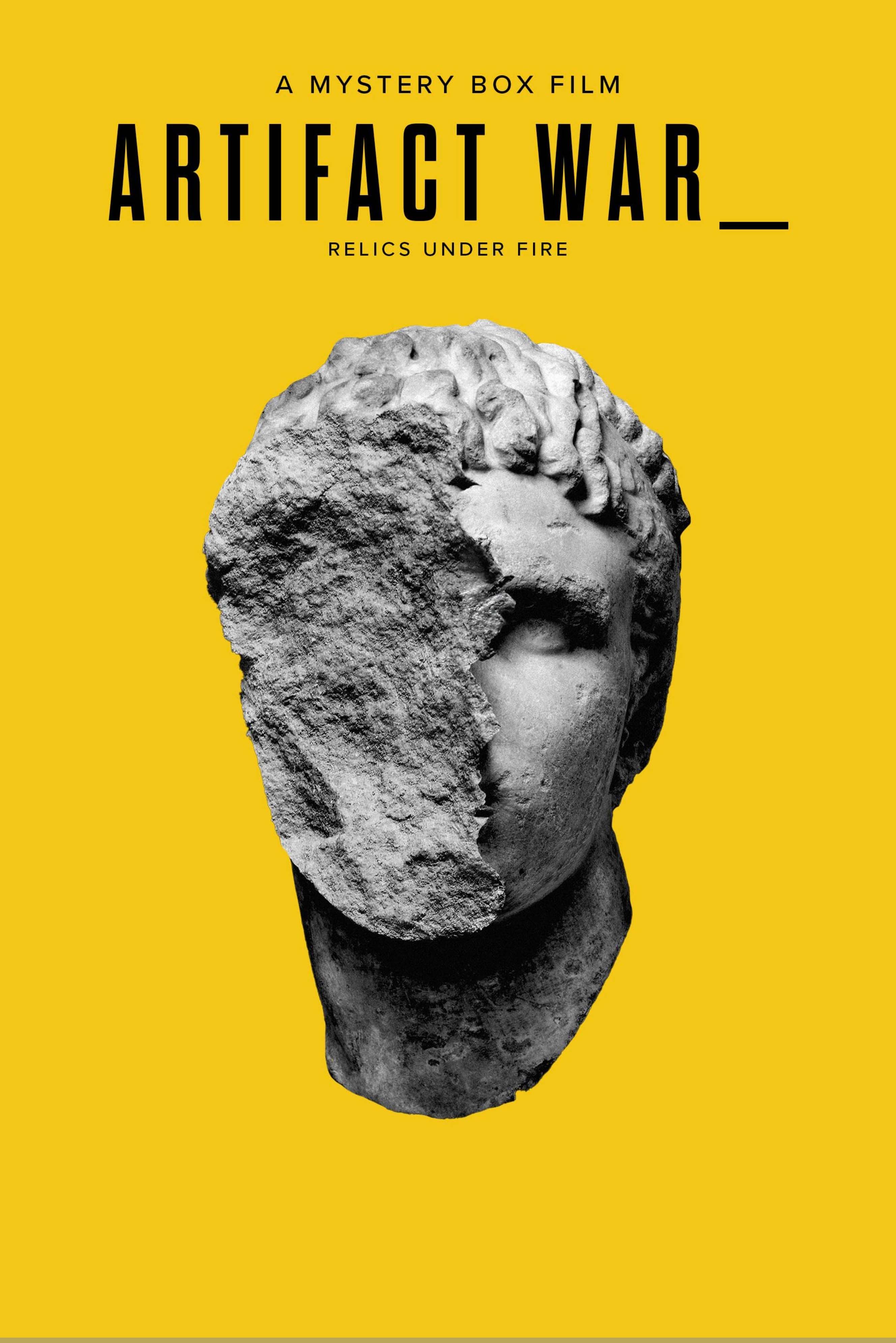 Film screening of Artifact War, a yellow poster with a partly destroyed statue of a face.; Join us for a film screening of Artifact War and a Q&amp;A with Dr. Amr Al-Azm who is featured in the film. Click&nbsp;here&nbsp;to watch the trailer.