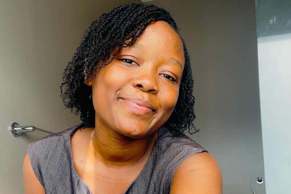 Young woman from Haiti poses for a selfie; Get Engaged Alumni Speakers Series: Resilience in Action&ndash;Staying Engaged and Committed in Challenging Times