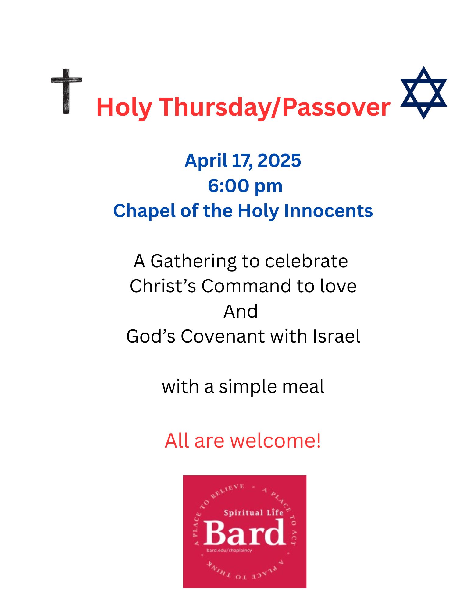 Holy Thursday/Passover Gathering