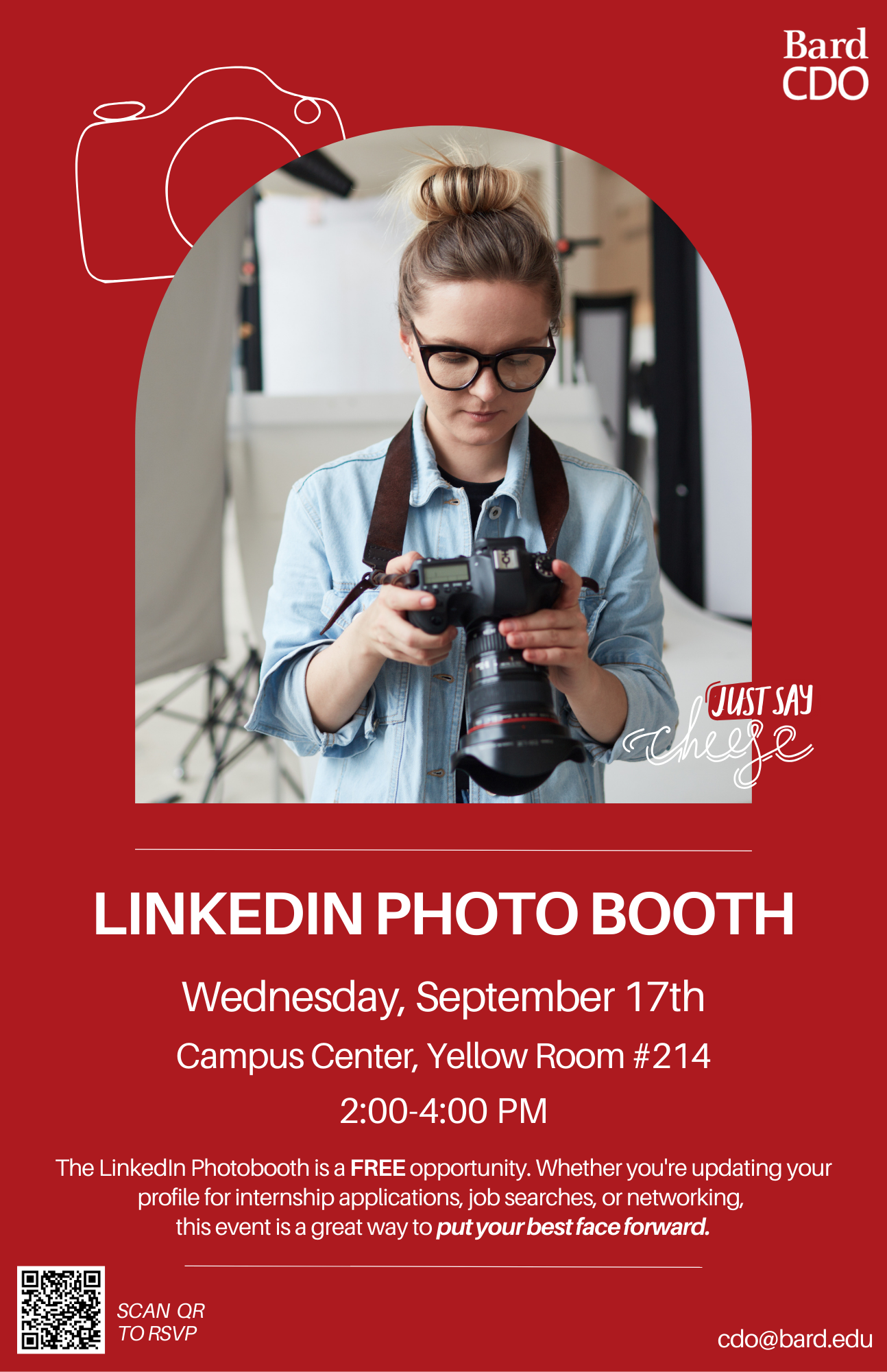 LinkedIn Photo Booth advertisement.; LinkedIn Photo Booth