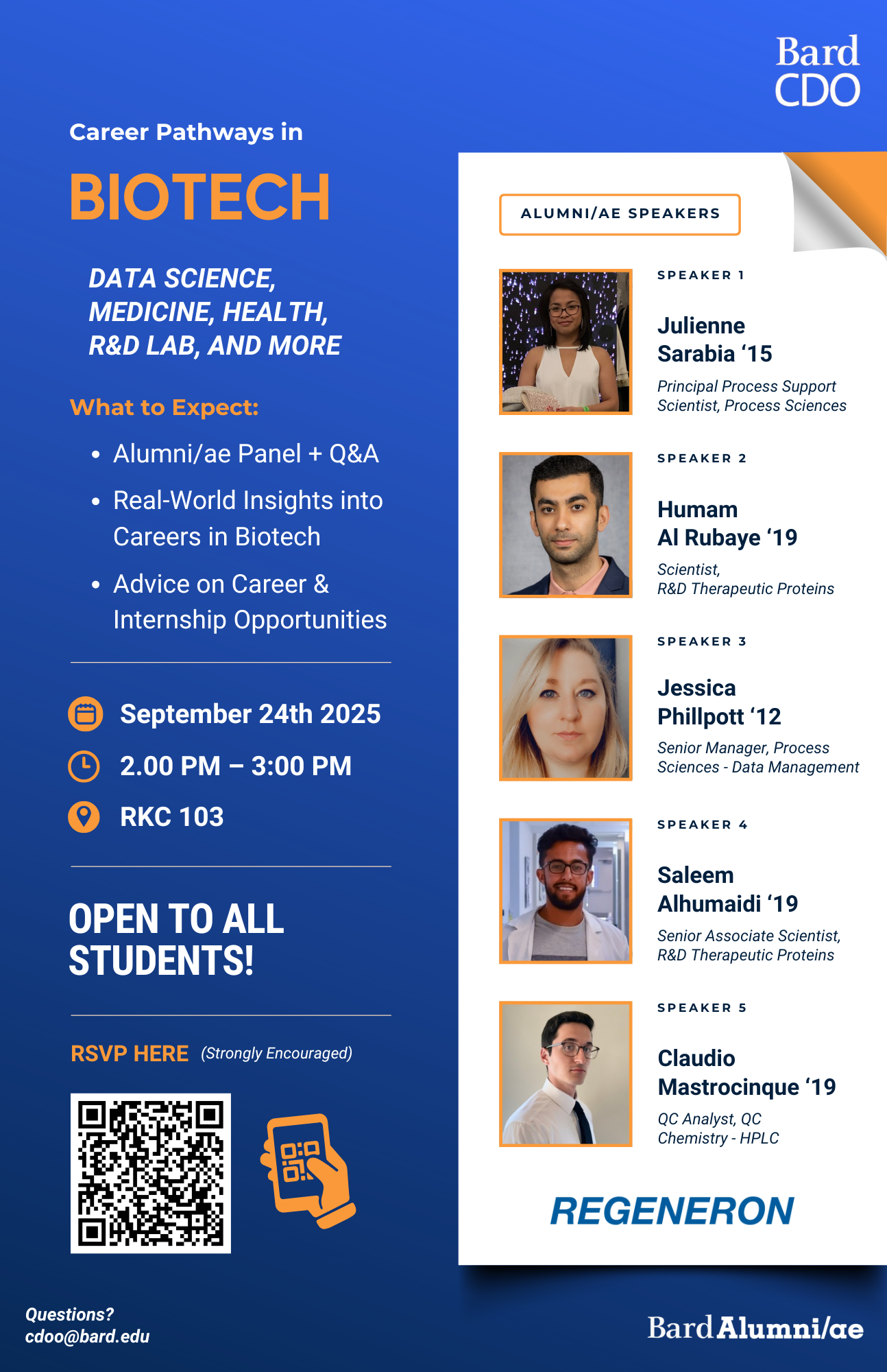 Career Pathways in Biotech: Alumni/ae Visit and Q&amp;A