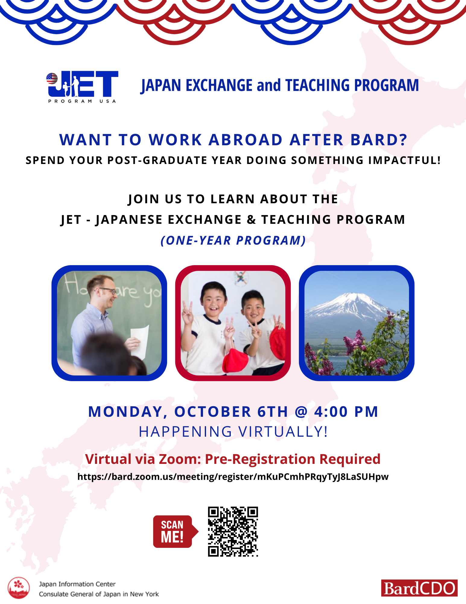 Virtual Info Session on JET (Japanese Exchange and Teaching Program)