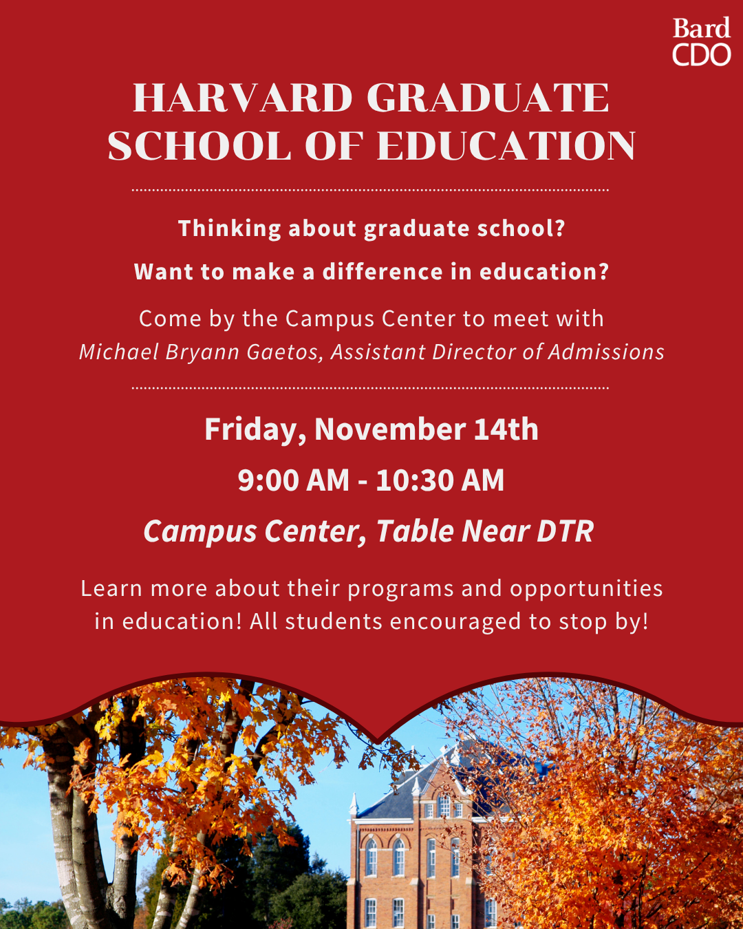 Harvard Graduate School of Education Table