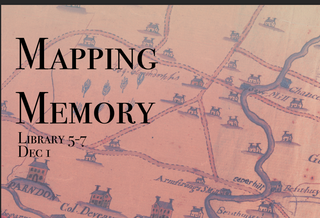 Mappingmemory flyer; Opening Reception for &quot;Mapping Memory&quot;&nbsp;