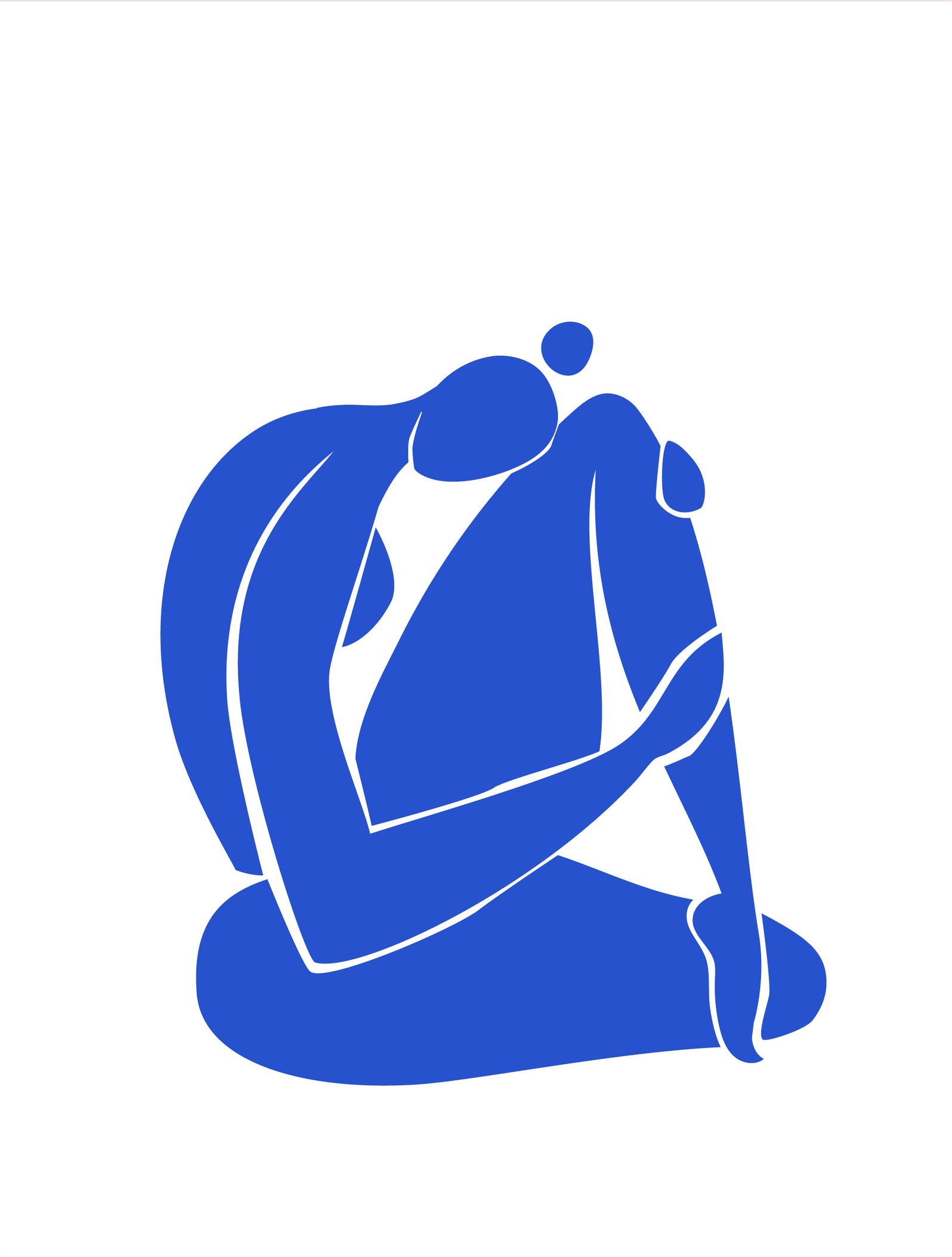 A graphic of a woman in blue leaning against her knee.; How Sexual Empowerment Gets in the Way of Liberation: A Listening Guide Analysis of Two Turkish Immigrant Women