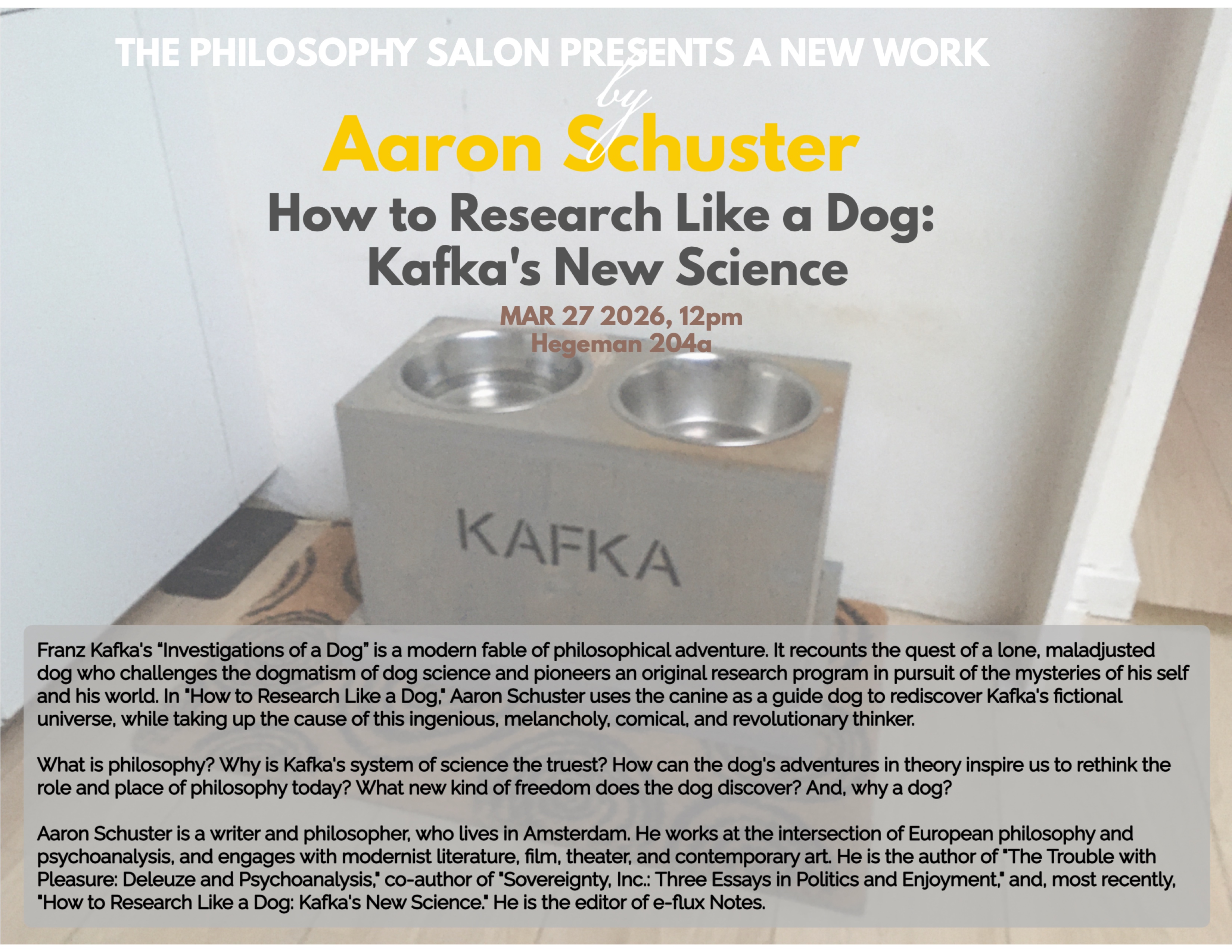 How to Research Like a Dog: Kafka's New Science (MIT Press, 2024)