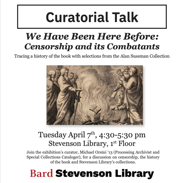 Event information for curator's talk.; Curatorial Talk: We Have Been Here Before