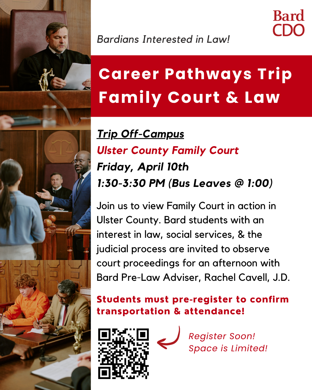 Career Pathways Trip: Family Court and Law; Off-Campus Career Pathways Trip: Family Court and Law