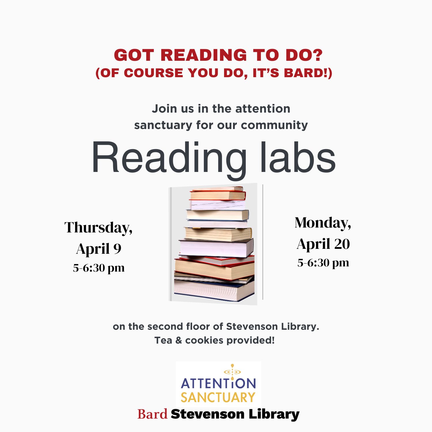 Reading lab event information; Reading Labs in the Attention Sanctuary